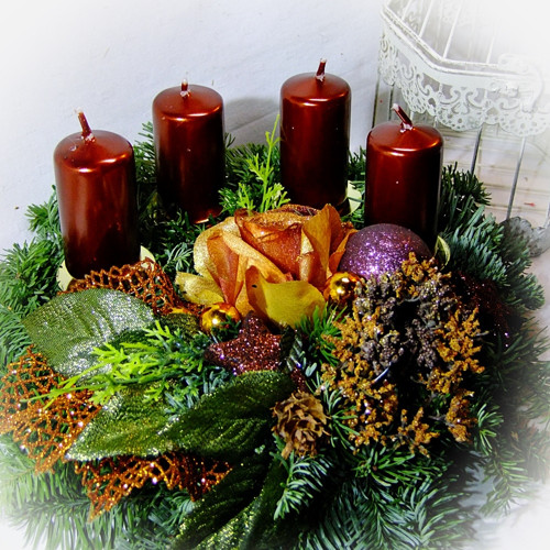 Adventní věnec - Měděné Vánoce — foto 5