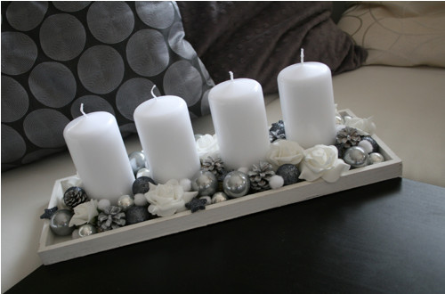 Adventní svícen bílošedý — foto 2