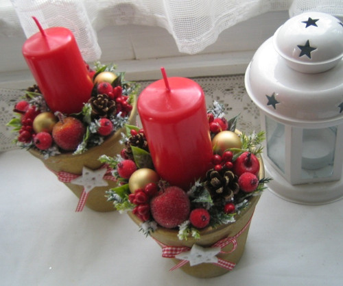 Adventní svícny s jablíčky — foto 2