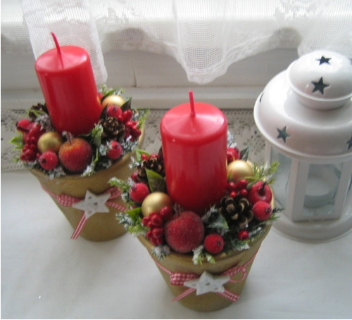 Adventní svícny s jablíčky — foto 3