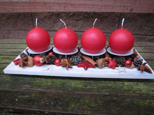 Adventní svícen - červený... — foto 2