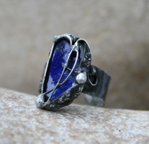 Lapis lazuli prsten — foto 3