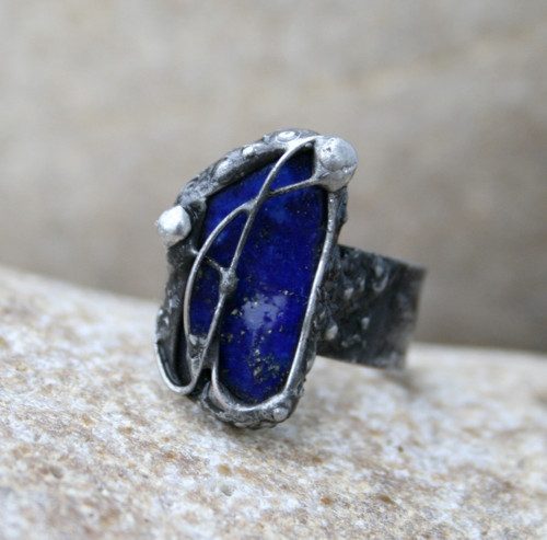 Lapis lazuli prsten — foto 5