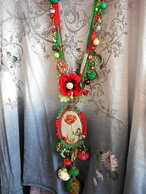 Náhrdelník Gypsy 7 Vlčí máky — foto 2