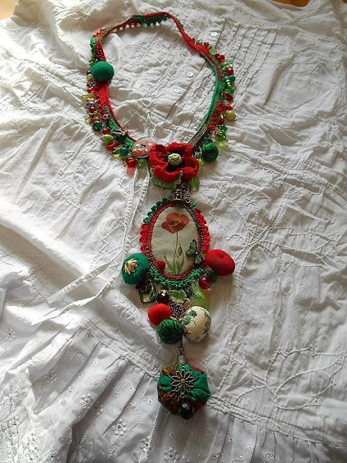 Náhrdelník Gypsy 7 Vlčí máky — foto 5