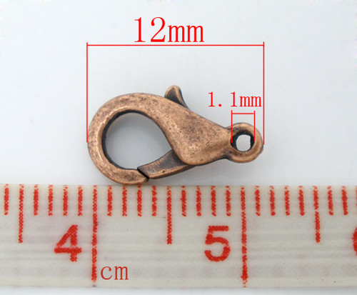 Karabinka/ ant.měď/ 12x6mm — foto 2