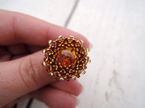 Swarovski prsten "Jantarový" - dámský! — foto 2