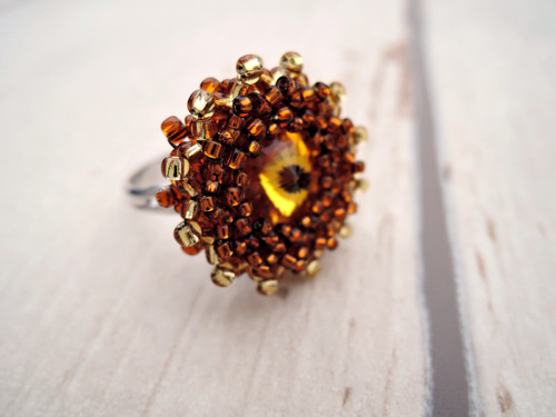 Swarovski prsten "Jantarový" - dámský! — foto 5