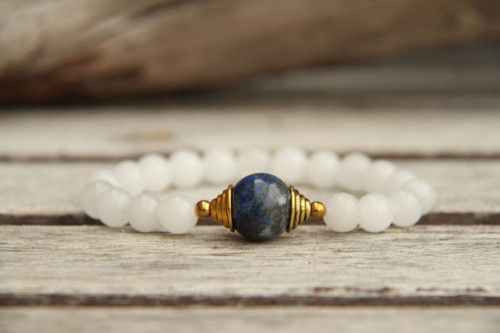 Náramok lapis lazuli a jadeit — foto 2