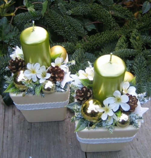 Adventní svícen s krajkou — foto 2