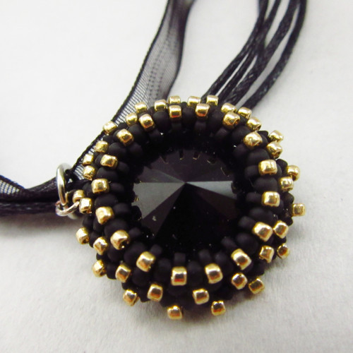 Swarovski black chrysantema — foto 2