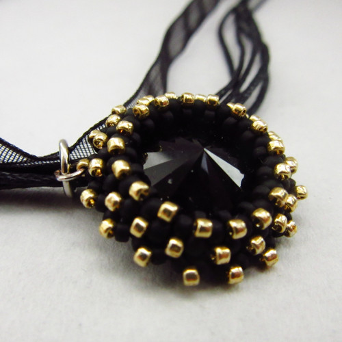 Swarovski black chrysantema — foto 4