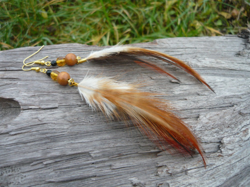 Pírkové náušnice Indian Rituals — foto 2