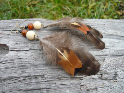 Pírkové náušnice Indian Rituals — foto 3
