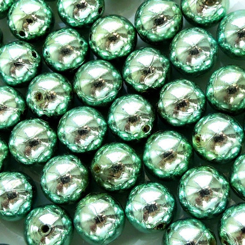 Mix 100 ks, kuličky, perličky vánoční, průměr 1 cm — foto 2