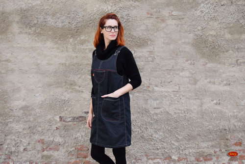 Teplá riflová šatovka podšitá fleecem SLEVA — foto 2