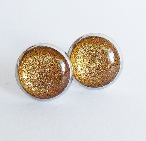 Zlaté třpytivé z oceli 12 mm — foto 2