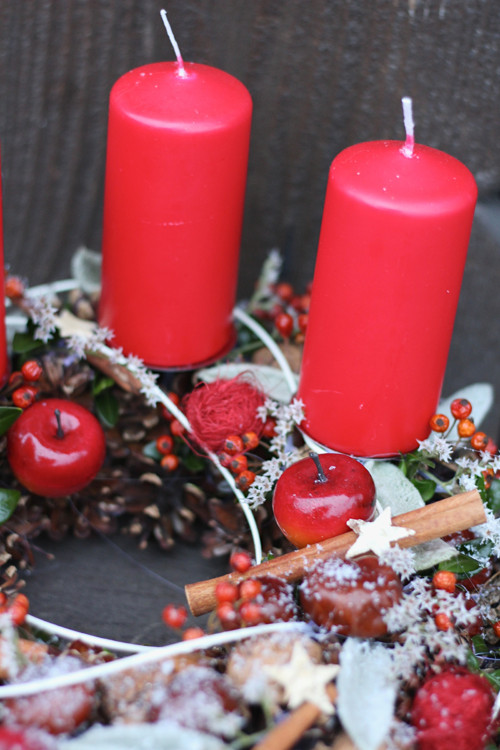 Adventní věnec červený — foto 3