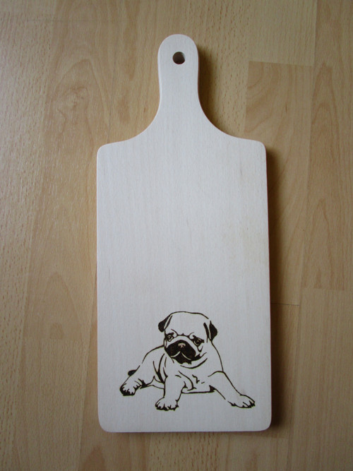 Velké kuchyňské prkénko - mops — foto 2