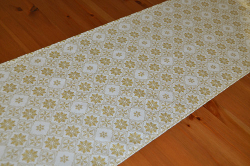 Vánoční běhoun - bílozlatý (140x41 cm) — foto 3