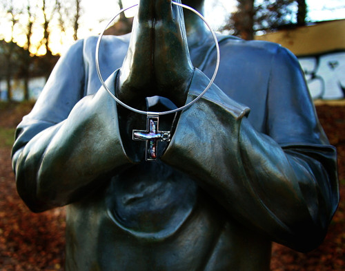 Nerezový náhrdelník ...." Pearly cross" — foto 3