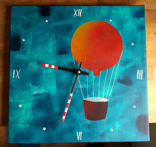 Keramické hodiny 33x33cm - Balón — foto 4