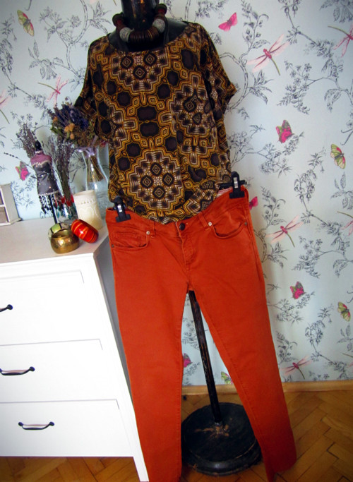 Jeans skořice — foto 2