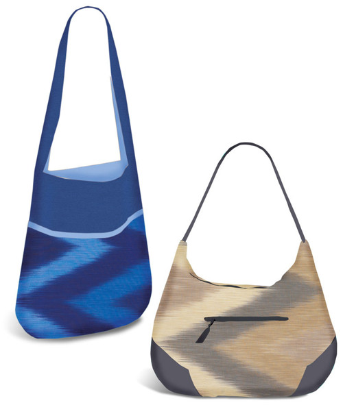 Ombre Látka - Blue Ikat — foto 2