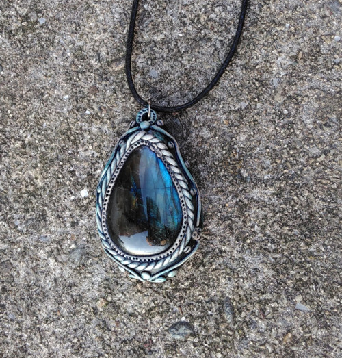 Zrcadlo k duši amulet - LABRADORIT — foto 2