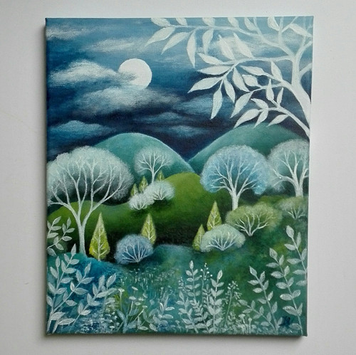 Modré snění (25x30cm) — foto 4