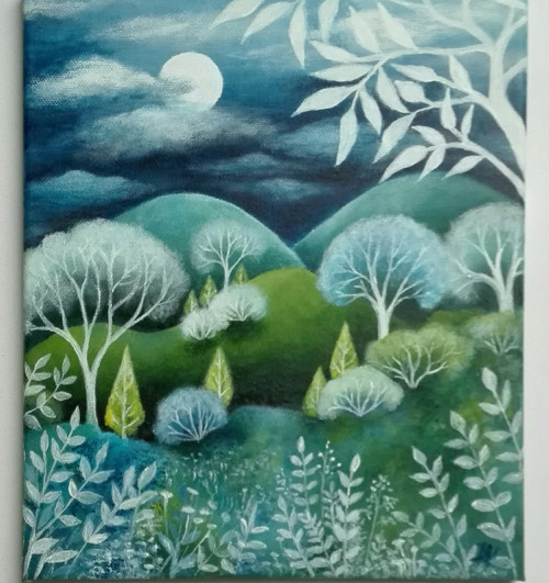 Modré snění (25x30cm) — foto 3