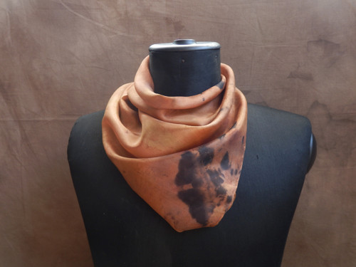Hedvábný šátek S16- eco print — foto 2