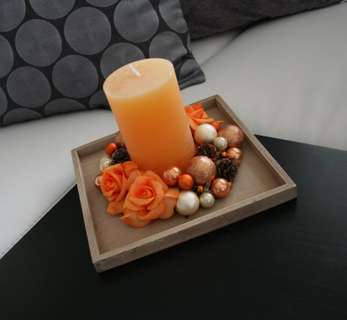 Vánoční svícínek - oranžový — foto 2