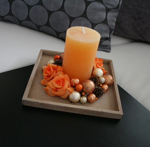 Vánoční svícínek - oranžový — foto 3