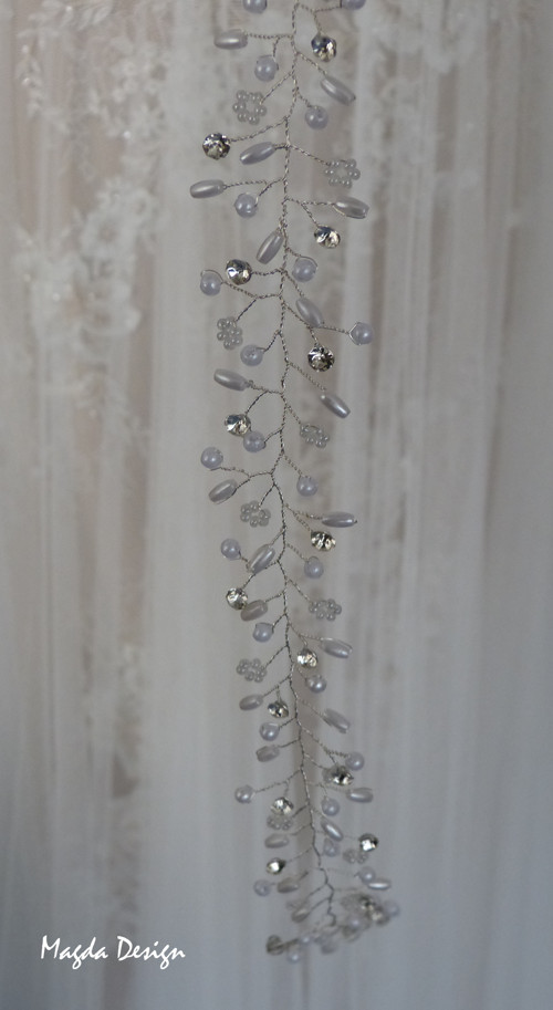 Svatební tiara/čelenka Rebeka — foto 2