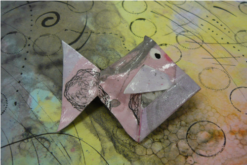 Brož origami Parmička Růžička — foto 2