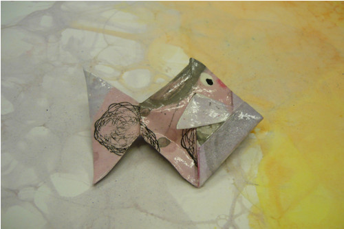 Brož origami Parmička Růžička — foto 3