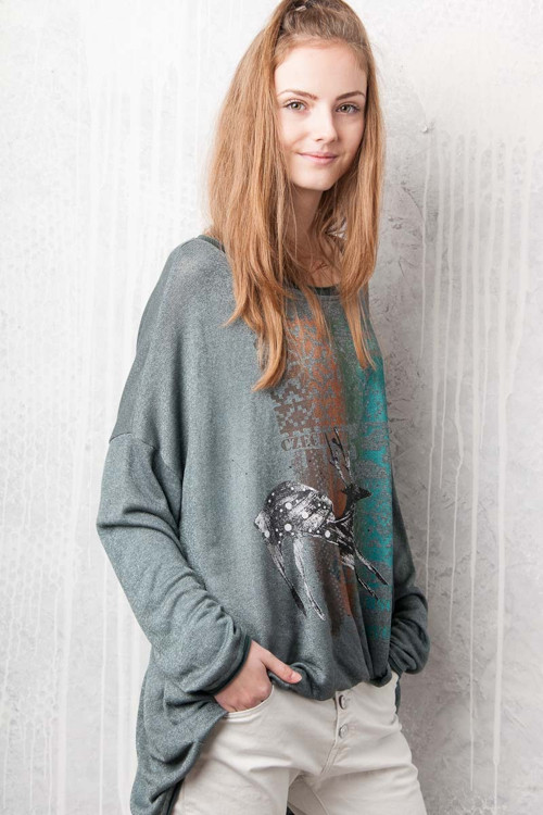 Top s jelenem - vel. L/XL — foto 2