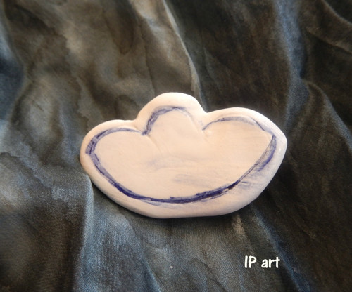 Porcelánová brož - Obláček — foto 2
