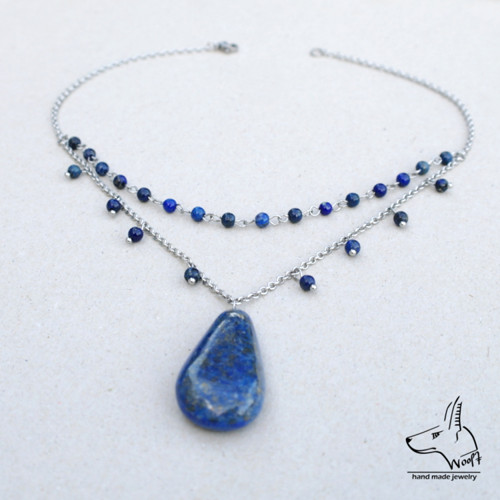 Lazhvard (lapis lazuli) - modrý náhrdelník — foto 3