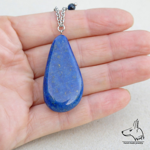 Lazhvard (lapis lazuli) - modrý náhrdelník — foto 4