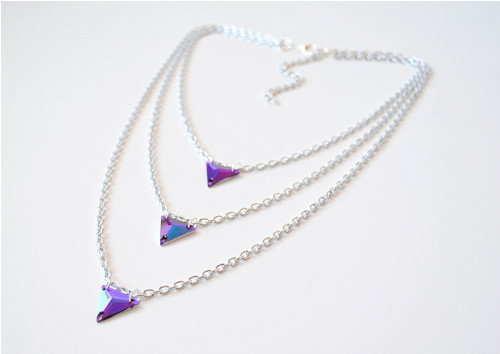 Náhrdelník SILVER PURPLE CHAIN — foto 2
