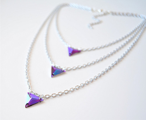 Náhrdelník SILVER PURPLE CHAIN — foto 3