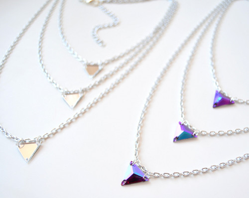 Náhrdelník SILVER PURPLE CHAIN — foto 5
