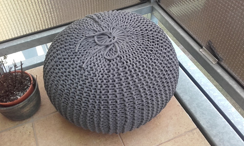 Puff velký "taupe" /průměr 56cm, výška 32cm/ — foto 2