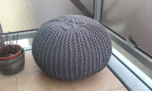 Puff velký "taupe" /průměr 56cm, výška 32cm/ — foto 5
