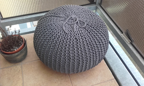 Puff velký "taupe" /průměr 56cm, výška 32cm/ — foto 6