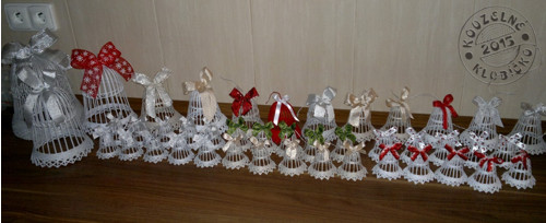 Zvonek BÍLOZLATÝ 11 cm — foto 5