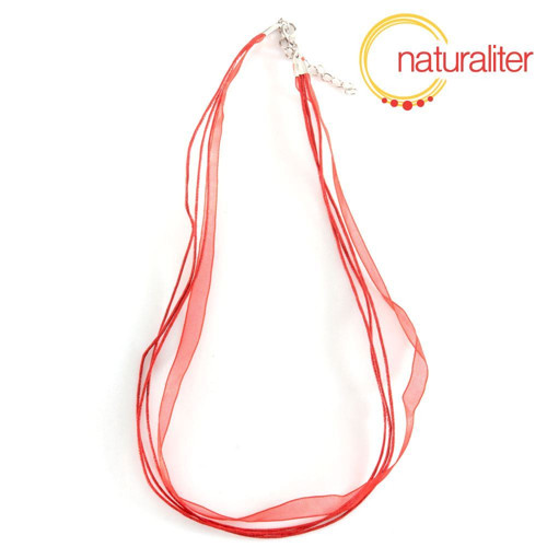 Náhrdelníková šňůrka - 48cm červená — foto 2