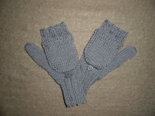 Odklápěcí palčáky-Šedé (18-20 cm) — foto 3